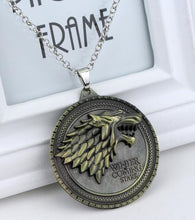 Load image into Gallery viewer, Stark Wolf Logo Necklace