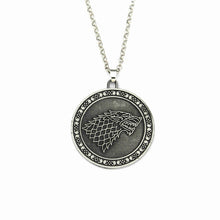 Load image into Gallery viewer, Stark Wolf Logo Necklace
